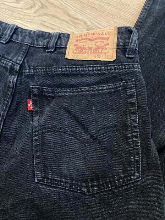 Spodnie męskie jeansy Levis 513 black washed czarny stone denim Y2k