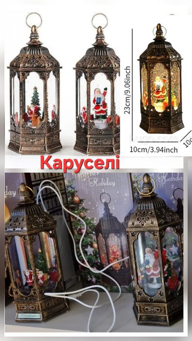 Новогодние снежные светильники на USB.