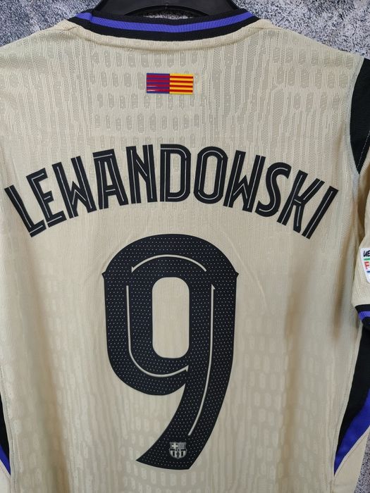 [L] Koszulka Barcelony Lewandowski 9 UCL Liga Mistrzów rozmiar L