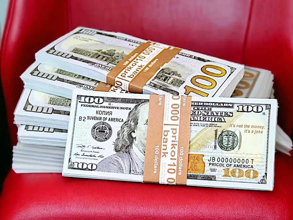 Сувенирные подарочные деньги всех номиналов 1,2,5,10,20,50,100,200,500