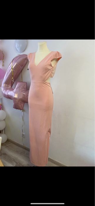 NLY Eve maxi dress pudrowy róż
