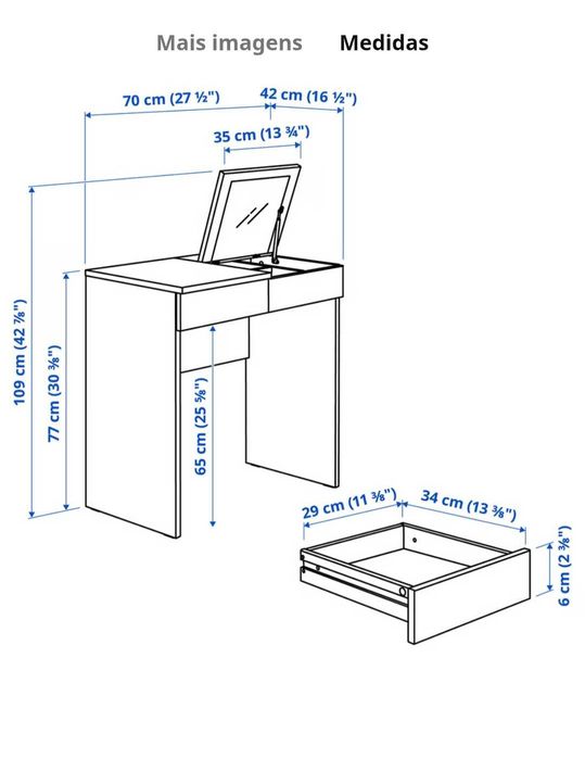 Toucador branco ikea