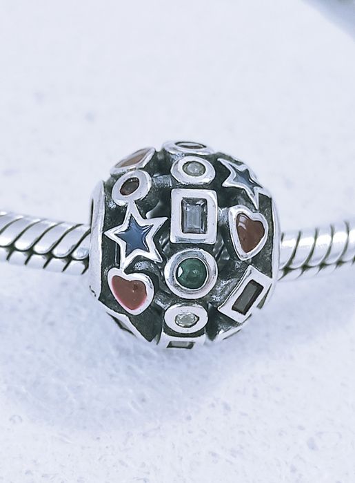 Kula w serca, gwiazdki koła kwadraty kształty s 925