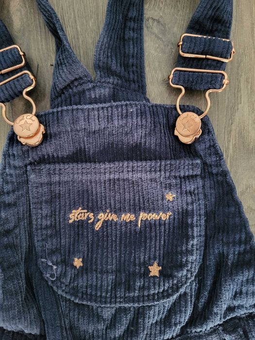 R. 98/104 spodnie dziewczęce ogrodniczki dziewczynki Cool Club sztruks