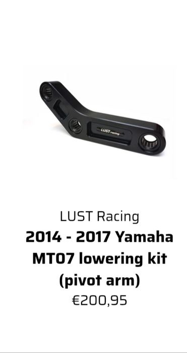 Kit rebaixamento de suspensão mt07
