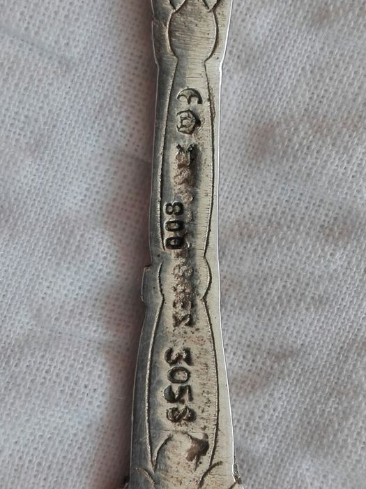 Piękna łyżka Ażurowa SREBRO pr. 800