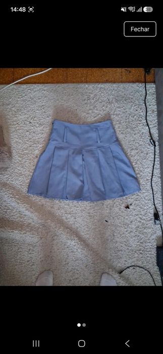 Mini saia azul com calções