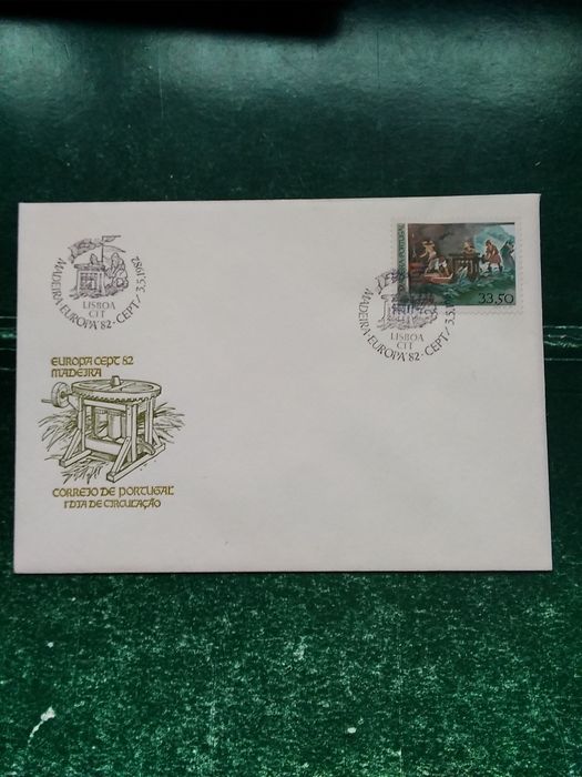 1982 FDC Europa CEPT Madeira  Primeiros Engenheiros Do Açúcar Sec. XV