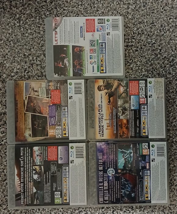 Conjunto de 5 jogos Playstation 3