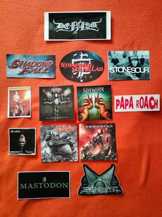 Autocolantes oficiais de bandas de Metal e Rock