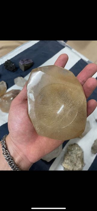 Conjunto de cristais minerais