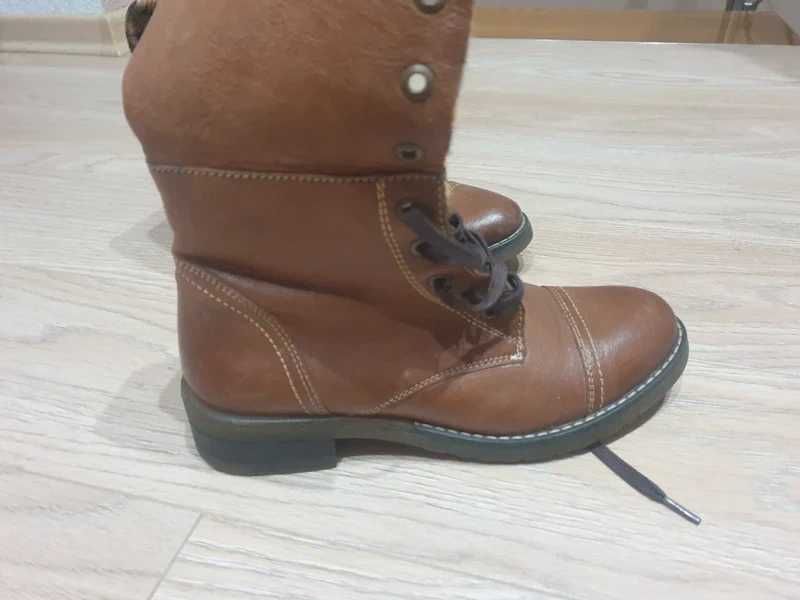 Botki jasny brąz 37 panterka kozaczki Lasocki