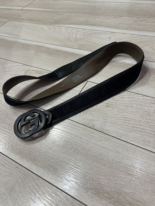 Оригінальний монограмний ремінь Gucci