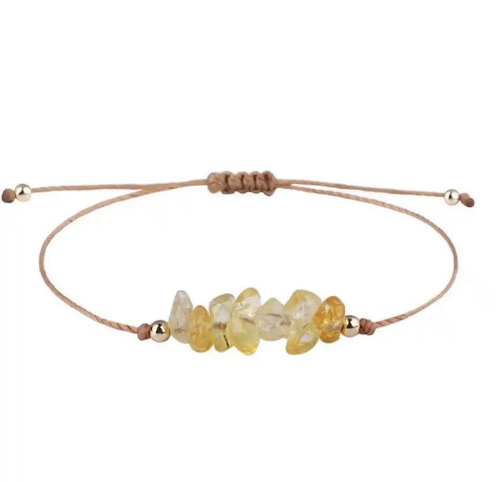 Bransoketka cytryn kamienie naturalne