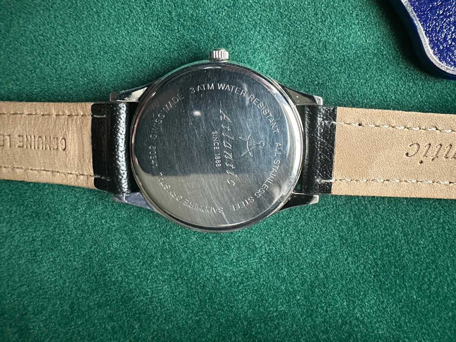 Zegarek Atlantic Seabase Stalowy z czarną tarczą, nowa bateria i pasek