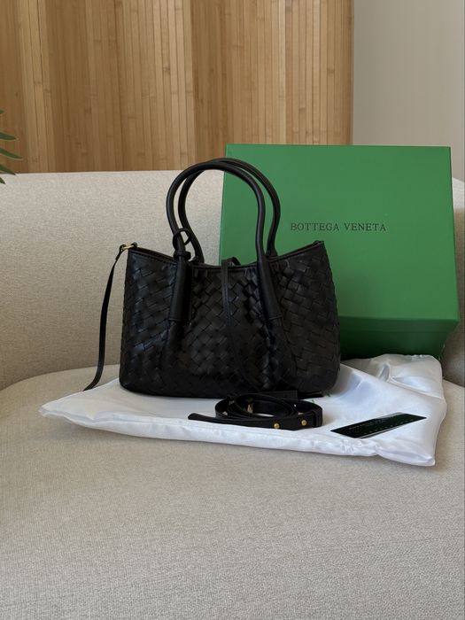 Сумка Bottega Veneta Small Pinacoteca бургунді, чорна