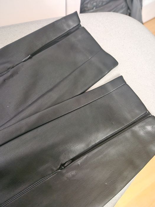 Spodnie damskie skórzane Zara 36 S czarne