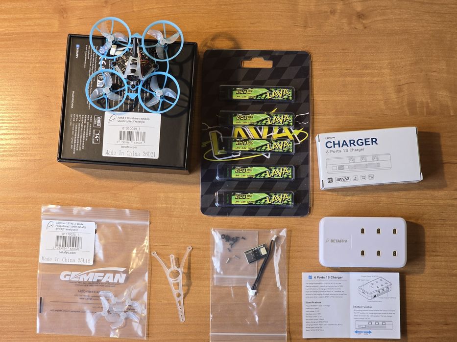 Dron BetaFpv Air 65 II 5 baterii ładowarka