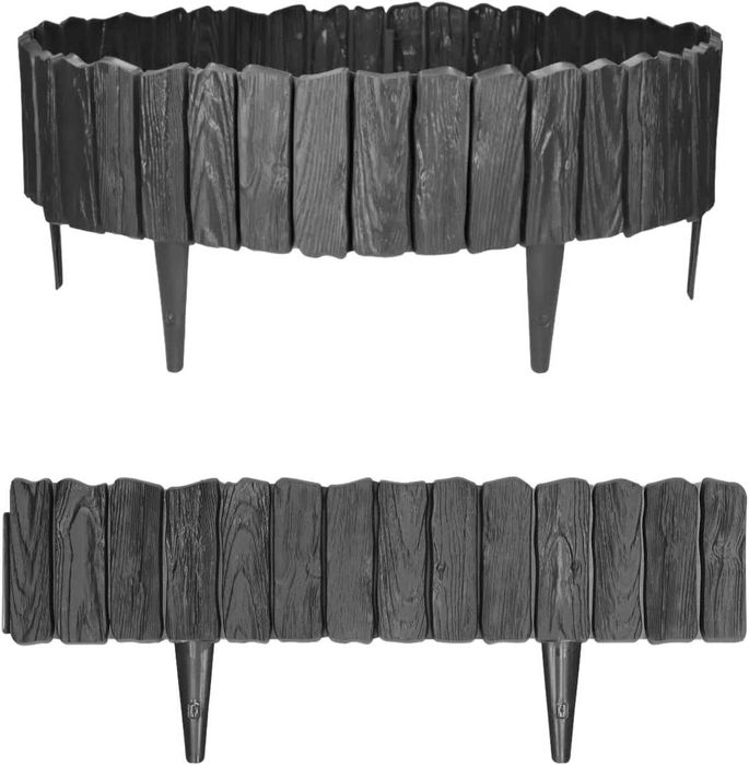 огорожа GARDENIX 2,3 м для клумби з ефектом деревини Окантовка газону