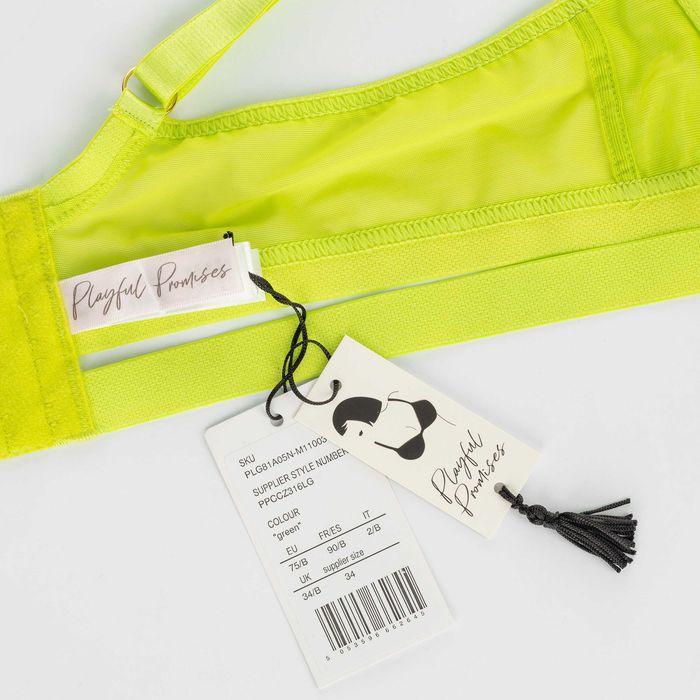 Playful Promises biustonosz soft 75B siateczka strappy seledynowy nowy