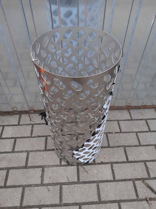 Duży dodatkowy kosz na kamienie do sauny, pieca "kozy" Fi 300, L660 mm