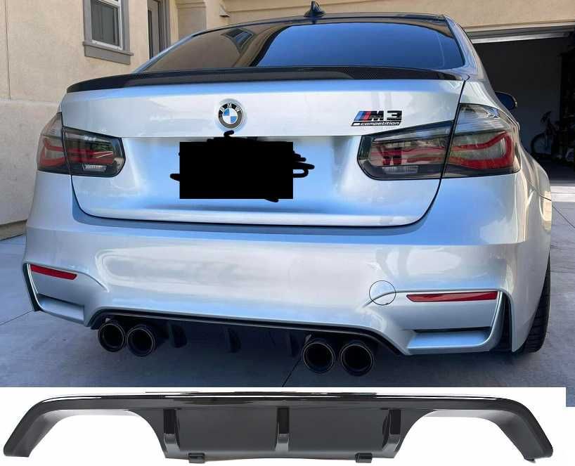 Dyfuzor dokładka BMW M3 M4 F80 F82 Czarny Połysk