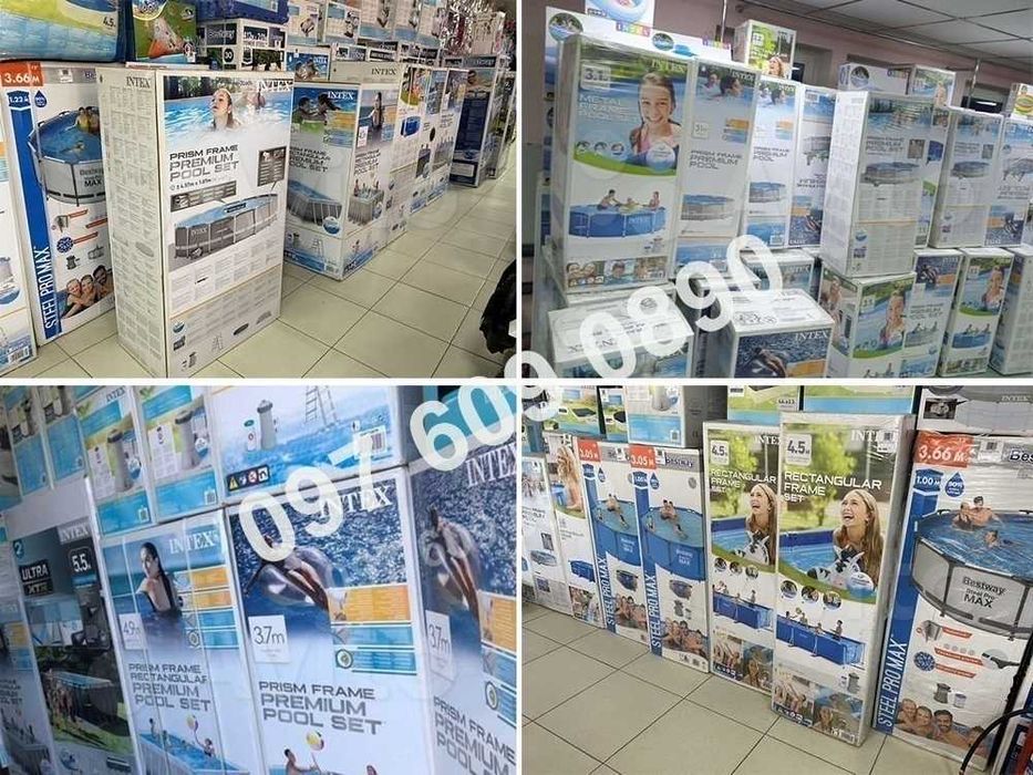 Басейн каркасний круглий для дітей та дорослих 305 x 76см Intex Нові