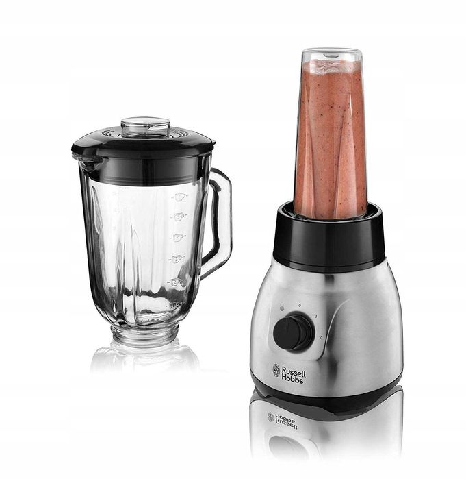 Blender kielichowy szklany Russell Hobbs+ bidon