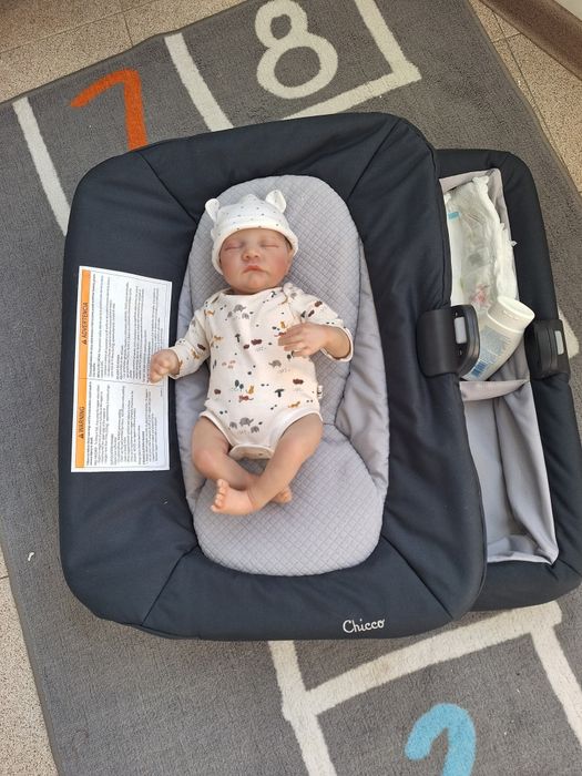 Кокон-пеленатор chicco fastasleep з сумкою, сірий