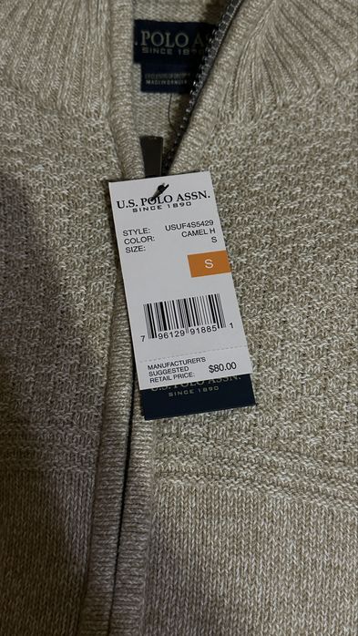 Кофта Polo USPA ralph lauren зіп светр