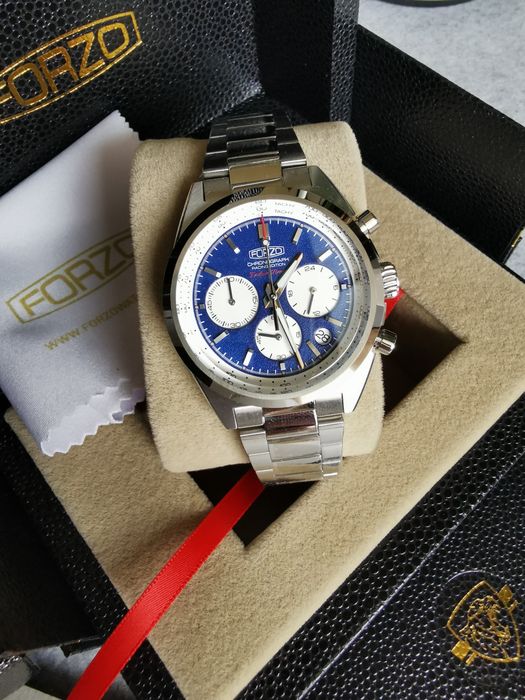 Zegarek Forzo EnduraTimer Blue Panda Dial full set nieużywany!