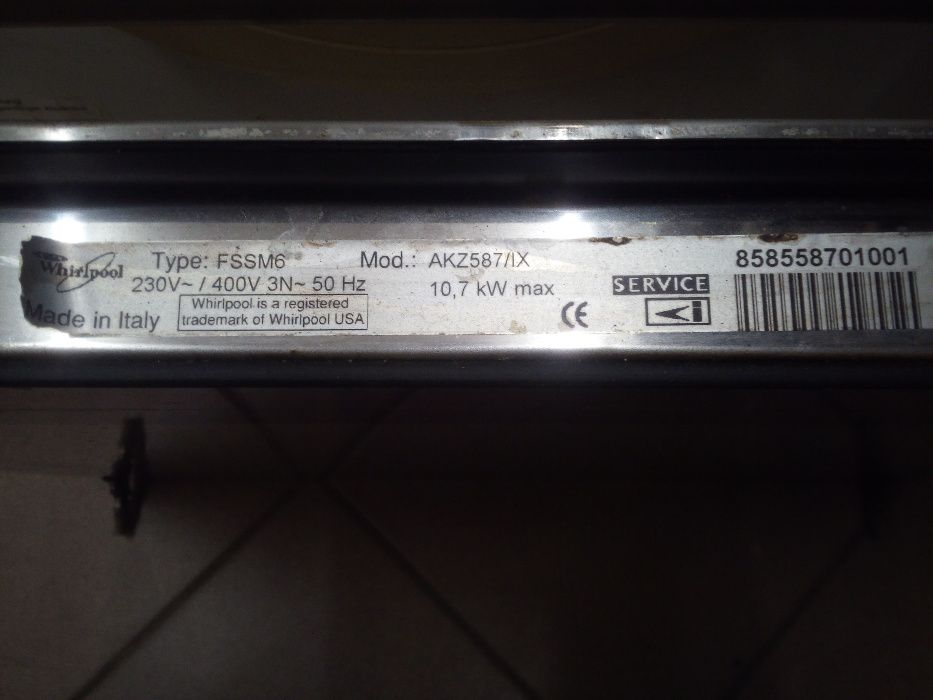 Drzwiczki piekarnika Whirlpool AKZ587 / IX