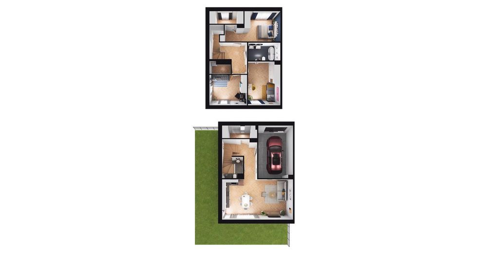 Smart dom: Ogród 199,5 m2, garaż, parking w cenie
