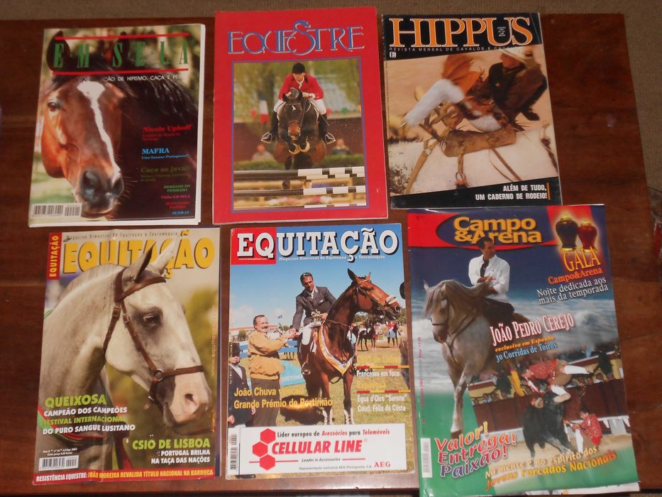 Conjunto revistas cavalos equitacao diversas 12 diferentes desocupar