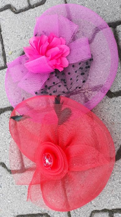 toczek fuksja fascynator do włosów