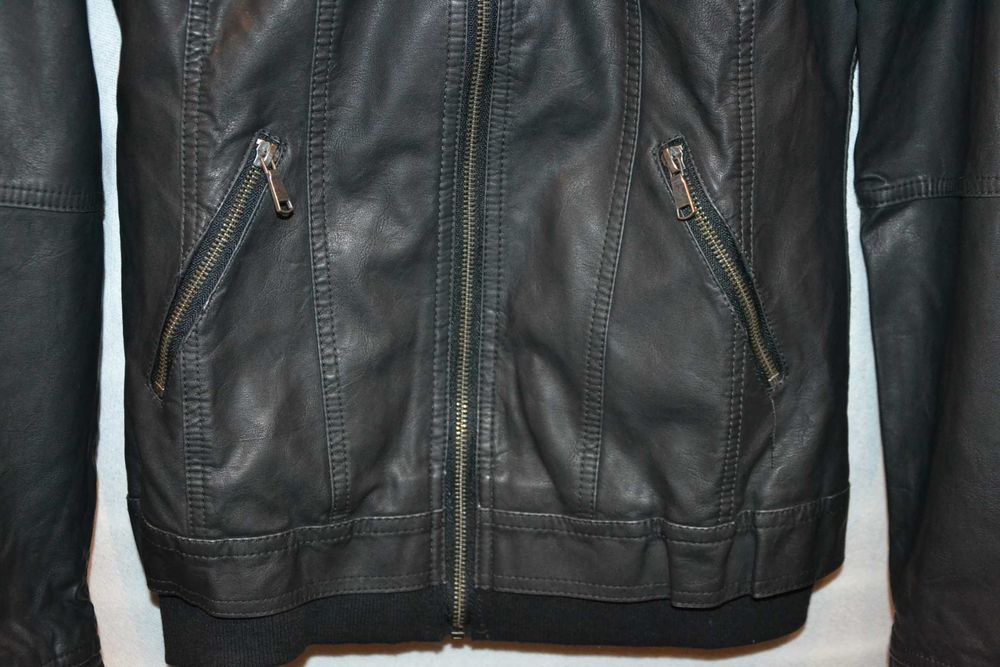 ESCALIER Kurtka Damska M Ramoneska z odpinanym kapturem