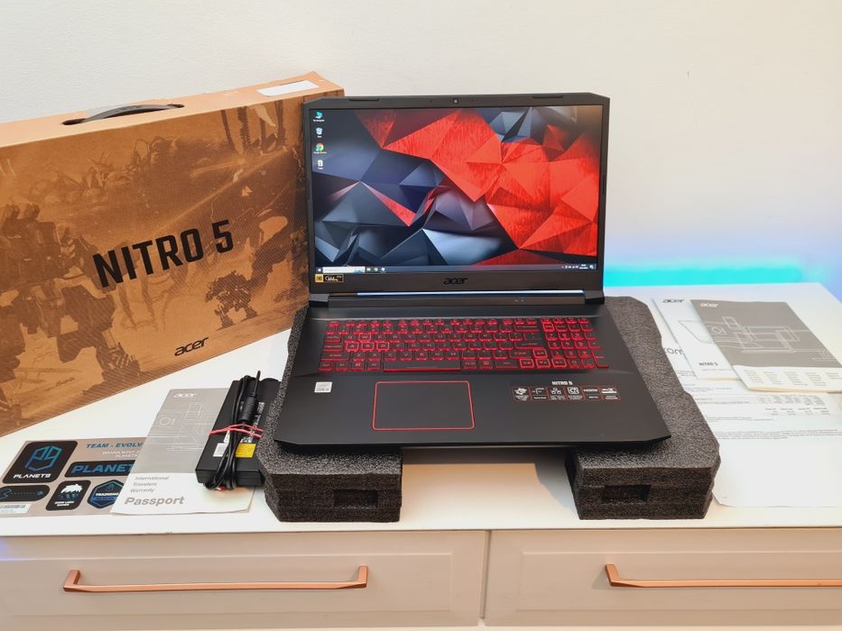 17,3" ‼️ GAMINGOWY ACER RTX 16GB 512SSD - STAN IDEALNY  Laptop do Gier
