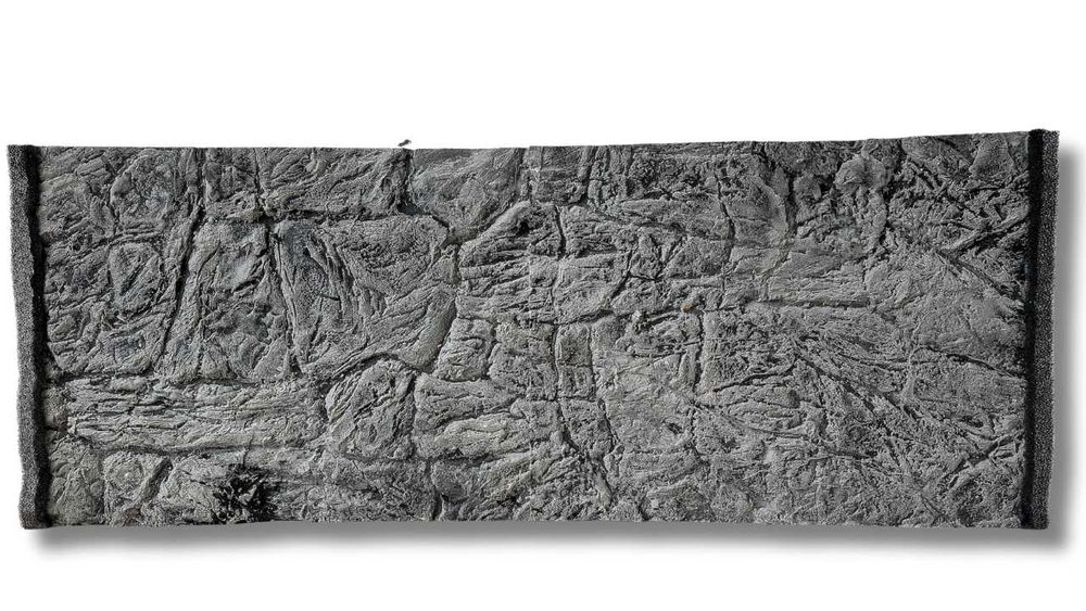 Tło Strukturalne szare płaskie do akwarium 120x50 cm.