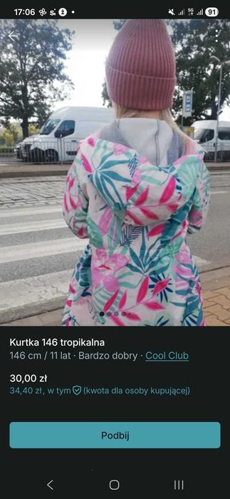 Dwie kurtki 146 cool club jeansowaninna deszcz