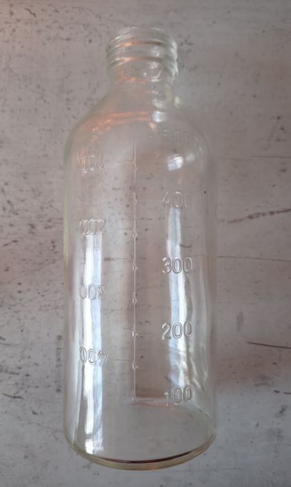 Butelka szklana kroplówka PRL wojskowa