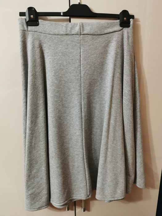 Spódnica midi damska 42 XL szara French Collection trapezowa mięsista