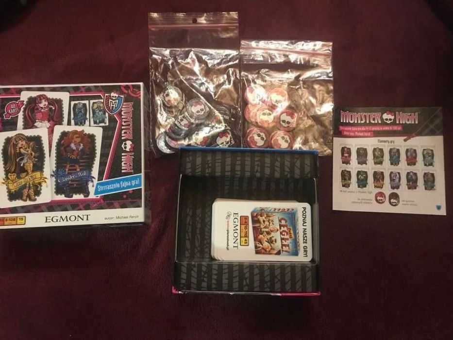 Gra Monster High karciana, jak nowa.