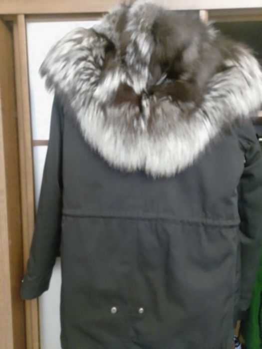 Мужская парка с мехом чернобурки