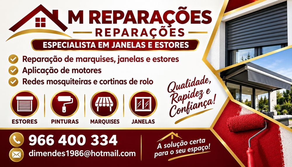 Reparação de janelas e estores