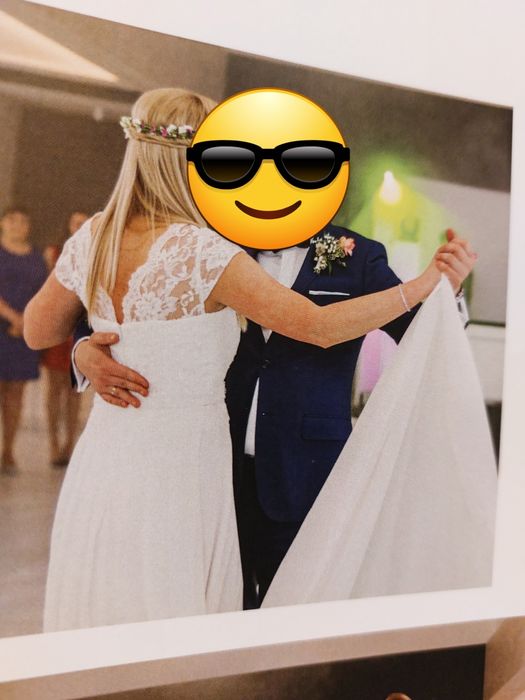 Sukienka slubna r 38 + odpinany tren