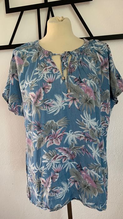 GREENPOINT r. 42/XL damska bluzka letnia, wiązanie