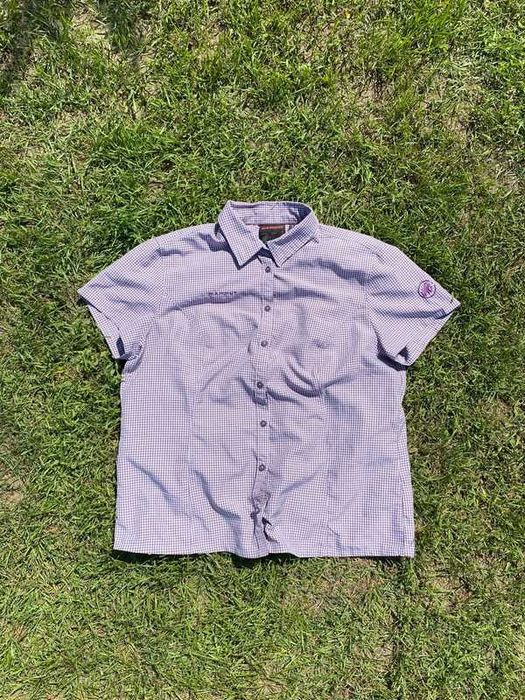 Śliczna koszula damska Mammut w kratę XL travel outdoor fioletowy