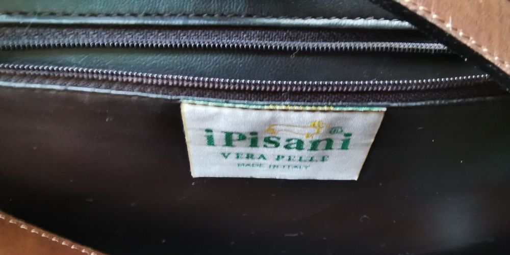 Aktówka I Pisani Vera Pelle brąz, skóra naturalna