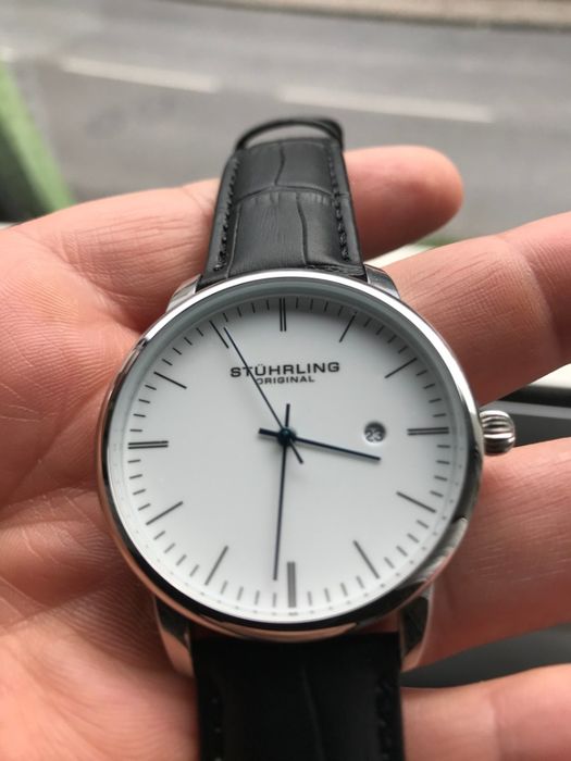 Relógio Clássico Stuhrling, estilo Bahaus Alemão