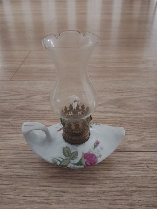Lamka naftowa ceramiczna stara